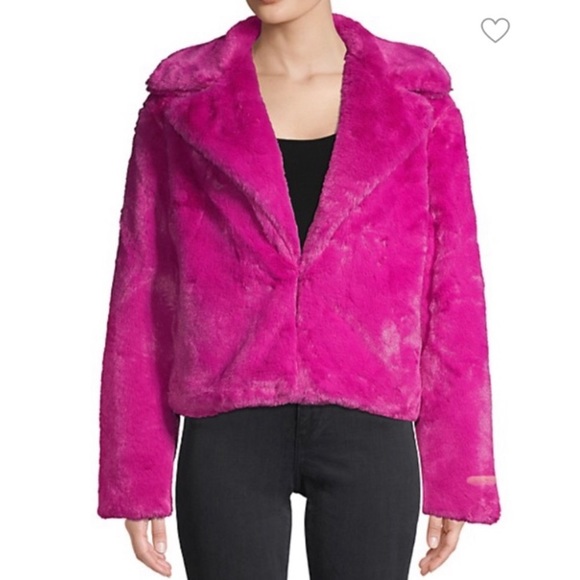 SOLD!! Ann Taylor faux fur Teddy Coat Blush vegan NEW NWT - Picture 8 of 13